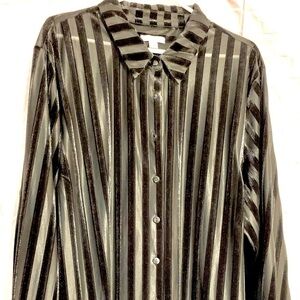 Button-Down Semi-See thru blouse